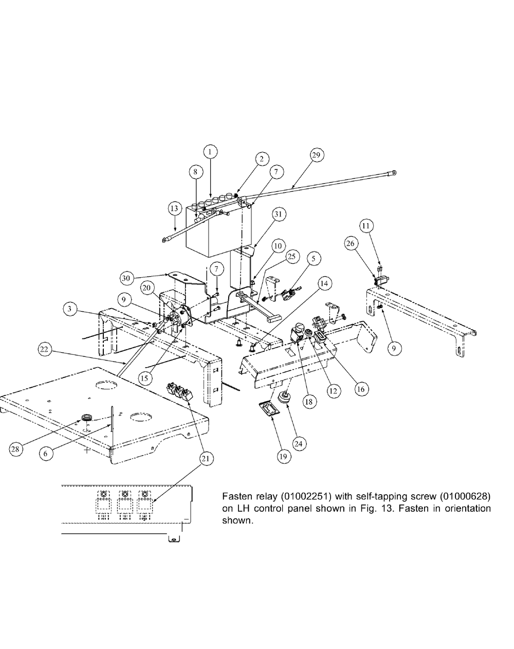 Electrical Assembly Kawasaki Diagram and Parts List for M54-KW 53BB5DBW750-23-HP Cub Cadet Lawn Tractor